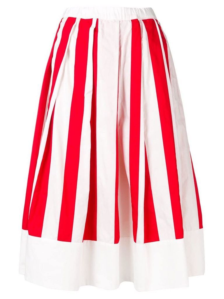 Comme Des Garçons Girl striped full skirt - Red