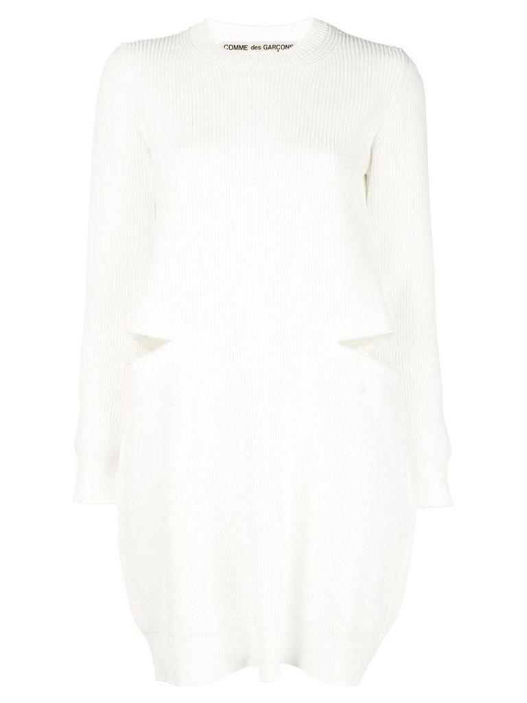Comme Des Garçons cut-out sweater dress - White