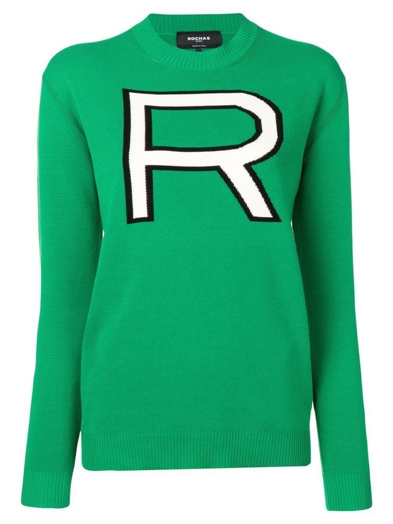 Rochas oversize R sweater - Green