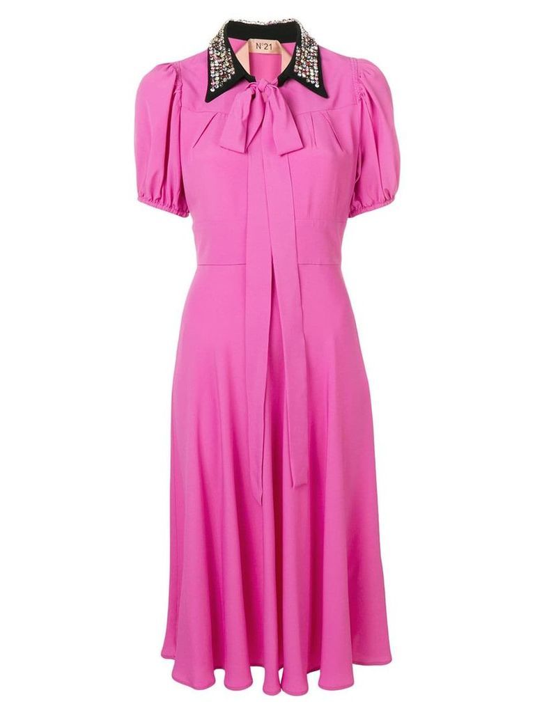 Nº21 embellished collar dress - Pink