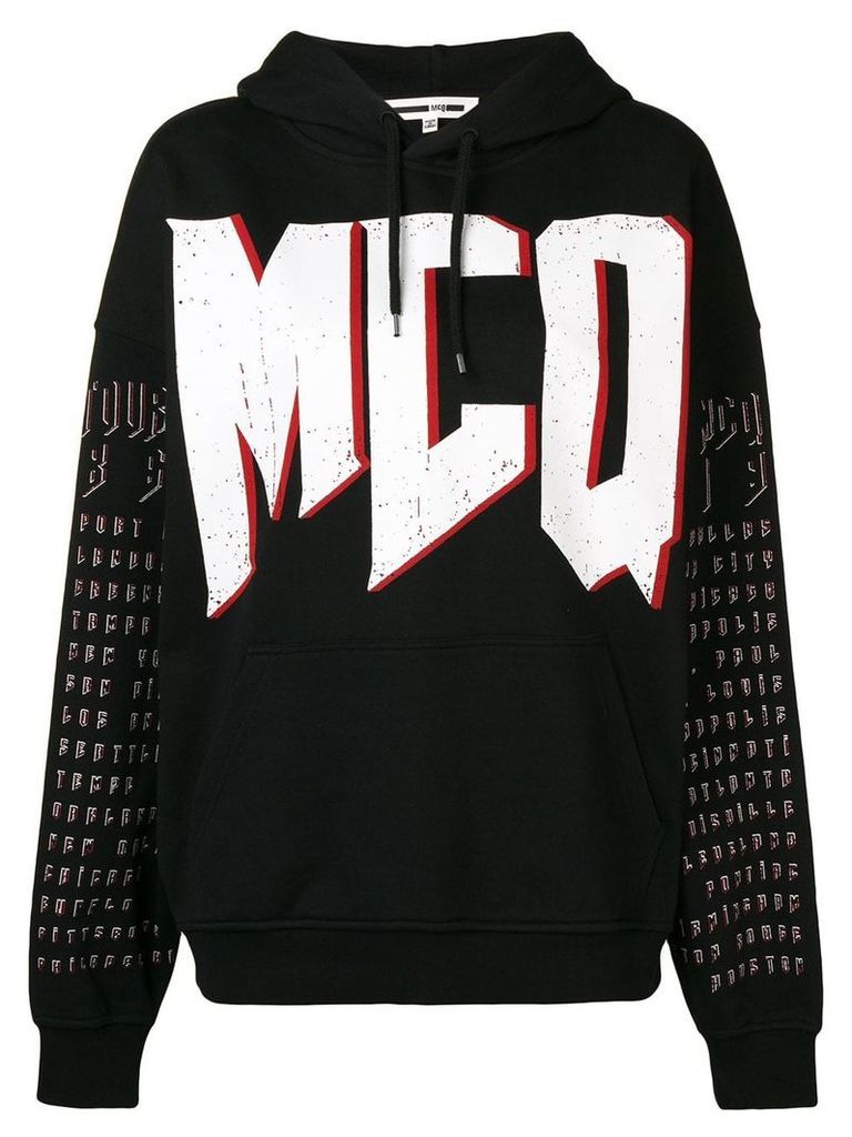 McQ Alexander McQueen logo print hoodie - Black