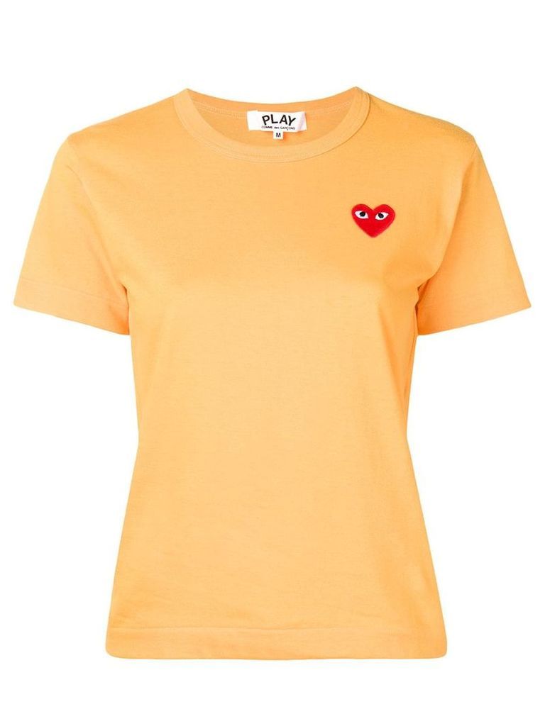 Comme Des Garçons Play Heart patch T-shirt - ORANGE