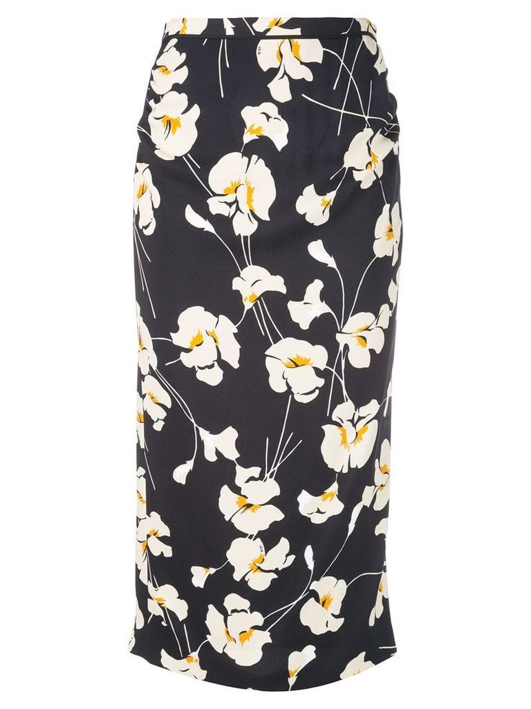 Nº21 floral print midi skirt - Black