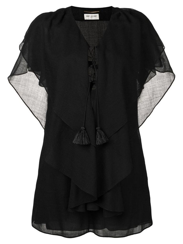 Saint Laurent batwing sleeve kaftan dress - Black