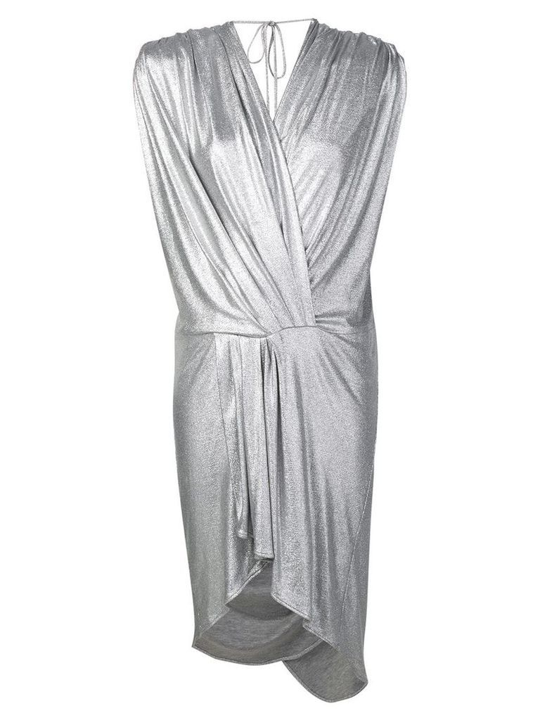 Circus Hotel ruched short dress - Silver