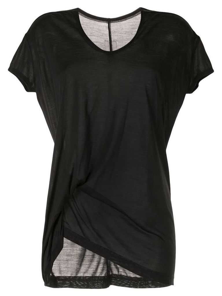 Rick Owens asymmetric short-sleeve T-shirt - Black
