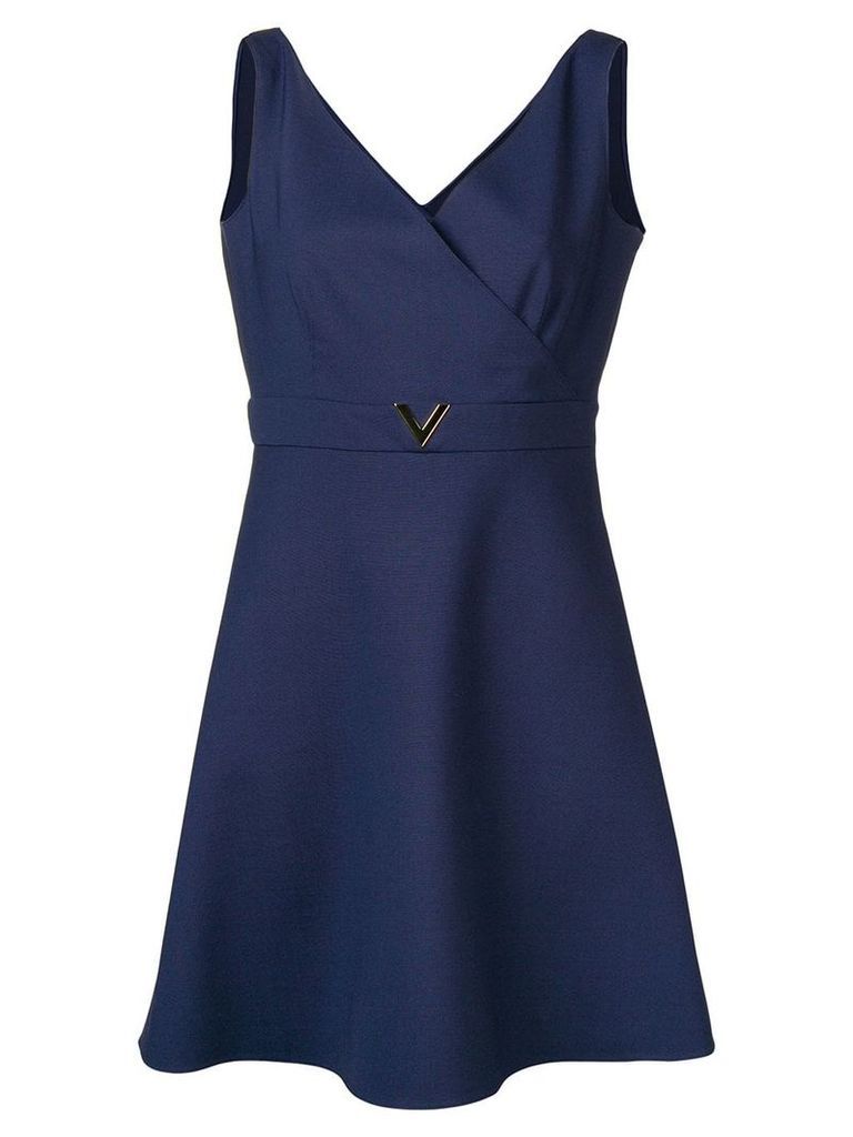 Valentino V belt dress - Blue