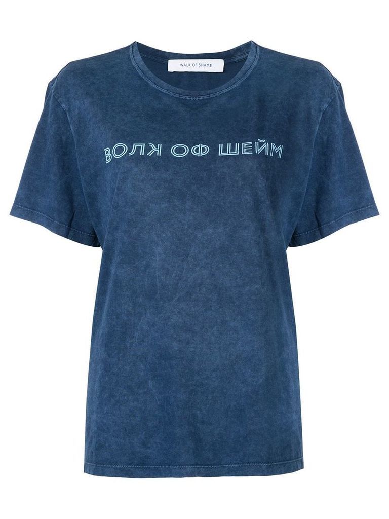 Walk Of Shame logo print T-shirt - Blue
