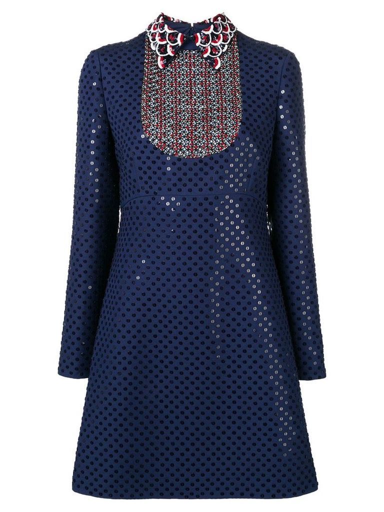 Valentino sequinned polka dot dress - Blue
