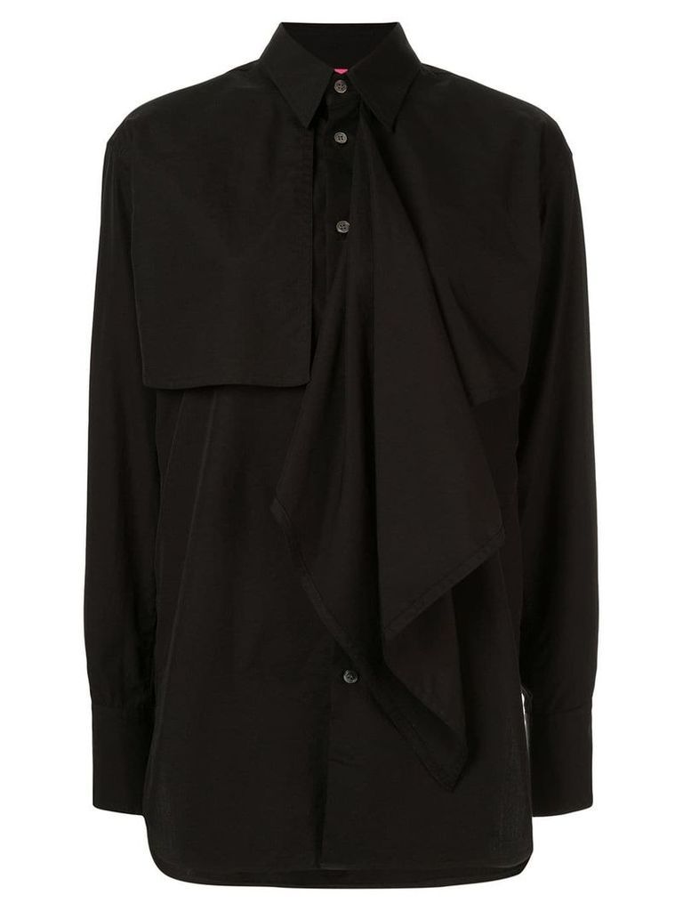 Y's layered front shirt - Black