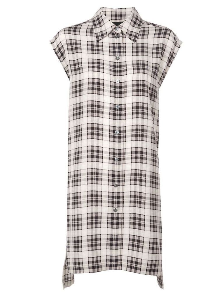 Marc Jacobs checked long shirt - White