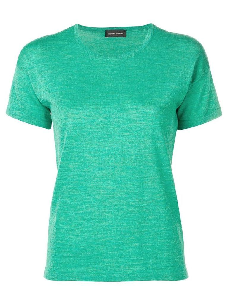 Roberto Collina round neck knitted top - Green