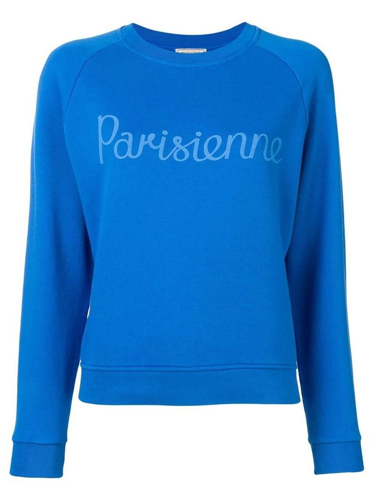 Maison Kitsuné Parisienne print sweatshirt - Blue