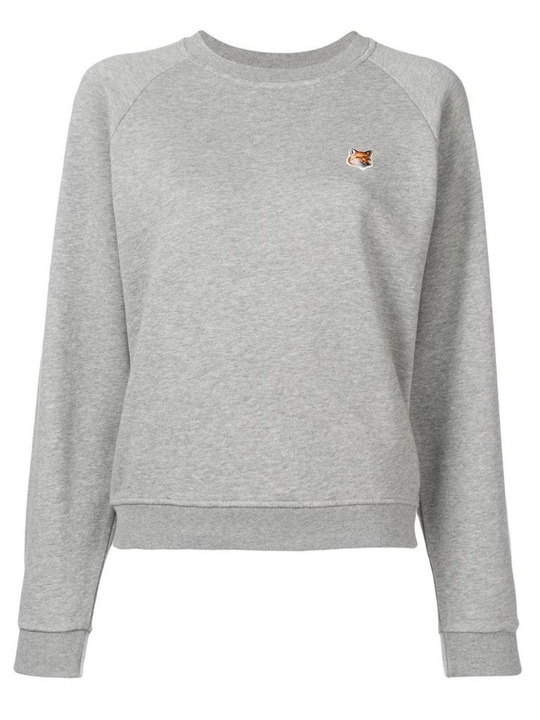 Maison Kitsuné Fox patch sweatshirt - Grey