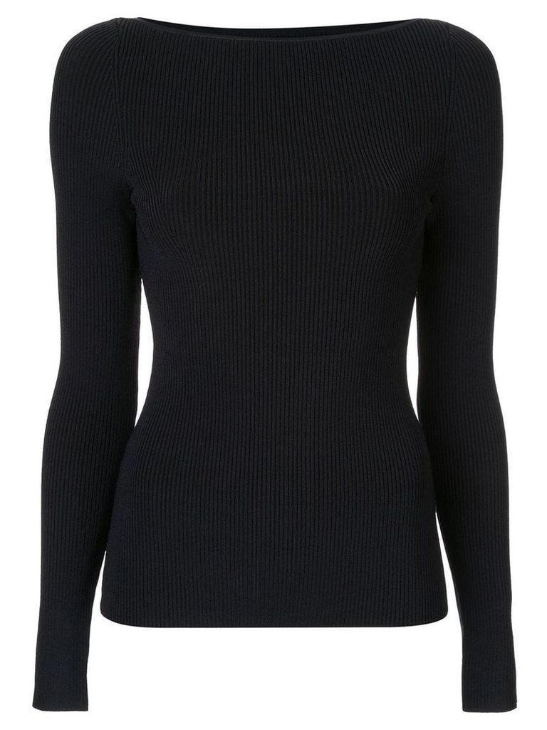 Dion Lee shadow ribbed knit top - Black