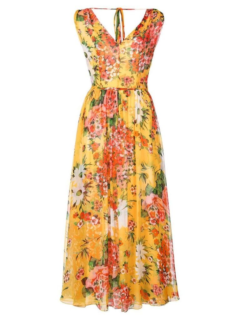 Carolina Herrera floral print dress - Yellow