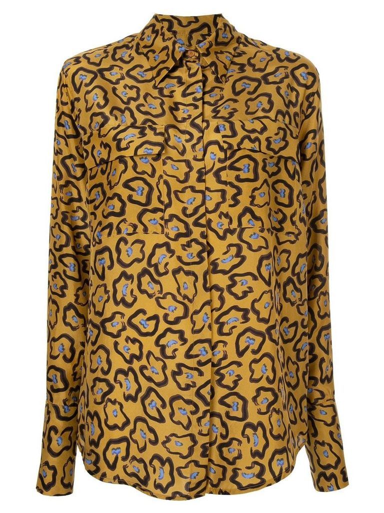 Christian Wijnants loose-fit printed shirt - Brown