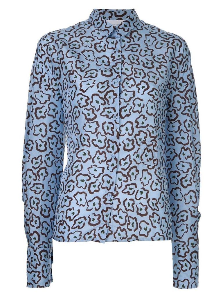 Christian Wijnants loose-fit printed shirt - Blue