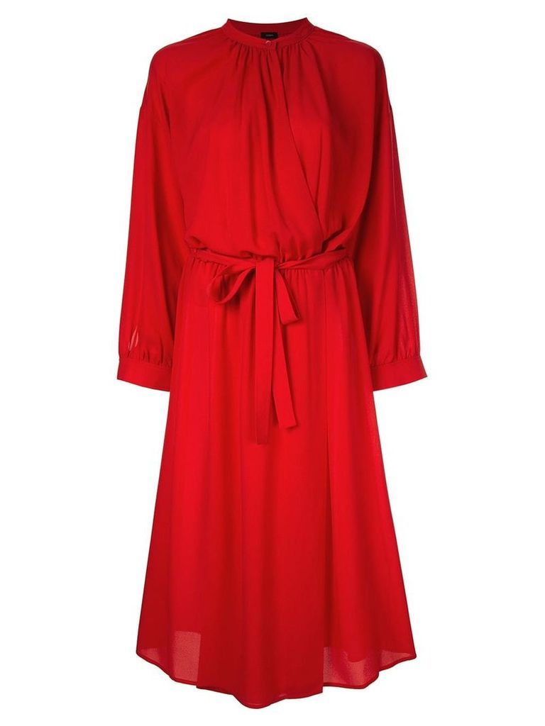 Joseph belted midi dress - Red