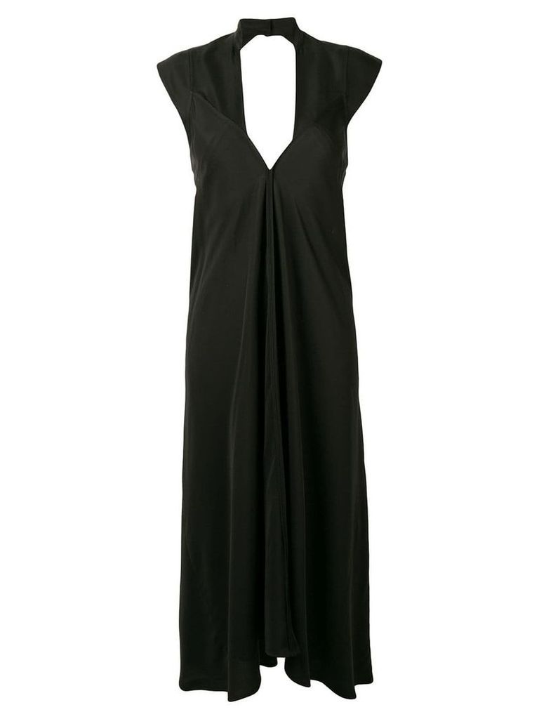Victoria Beckham open back ruffle dress - Black