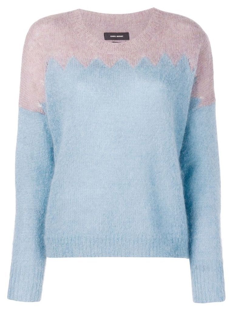 Isabel Marant wave cut knit sweater - Blue