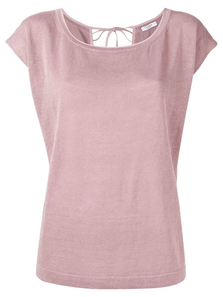 Peserico back tie knitted top - PINK