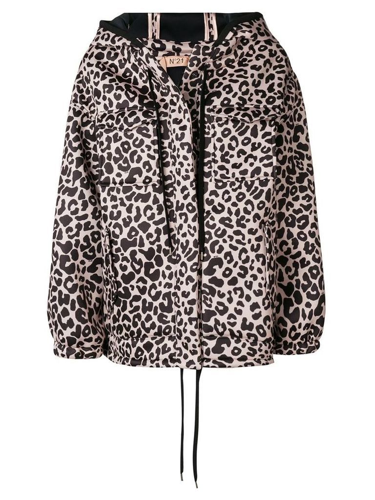 Nº21 leopard-print jacket - Black