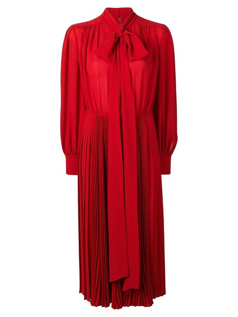 Valentino pleated midi dress - Red
