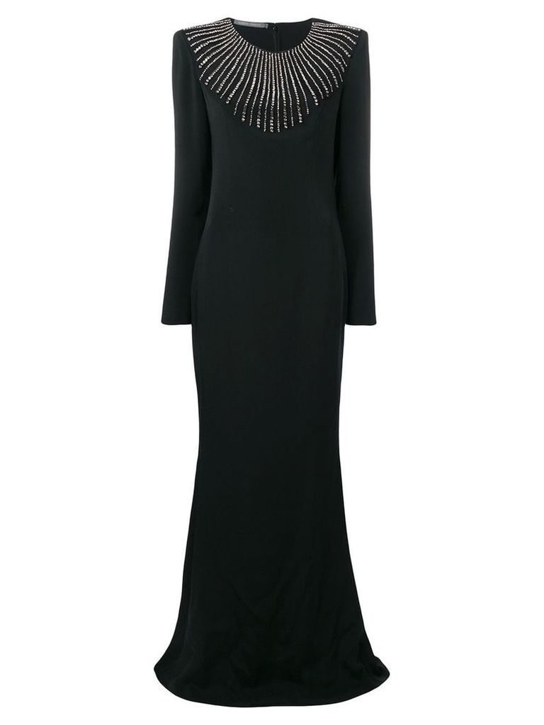 Alberta Ferretti embellished evening dress - Black