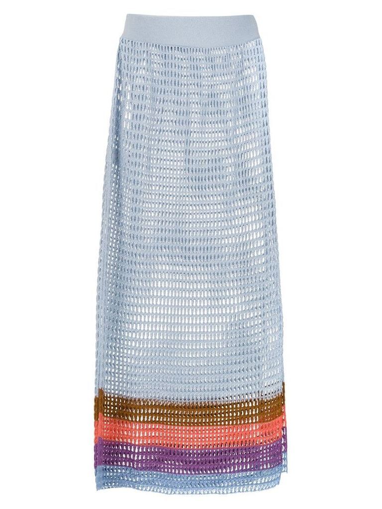 Cecilia Prado knit midi Bruna skirt - Blue