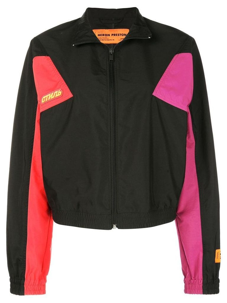 Heron Preston colour block zipped jacket - Black