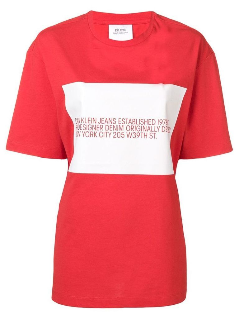 Calvin Klein Jeans Est. 1978 logo print T-shirt - Red