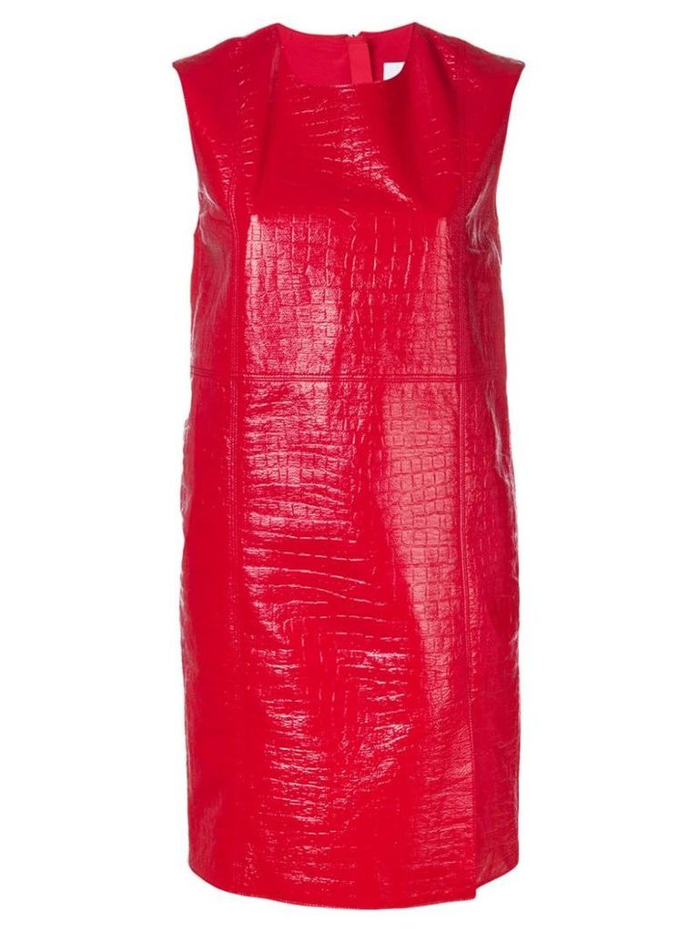 MSGM crocodile effect short dress - Red