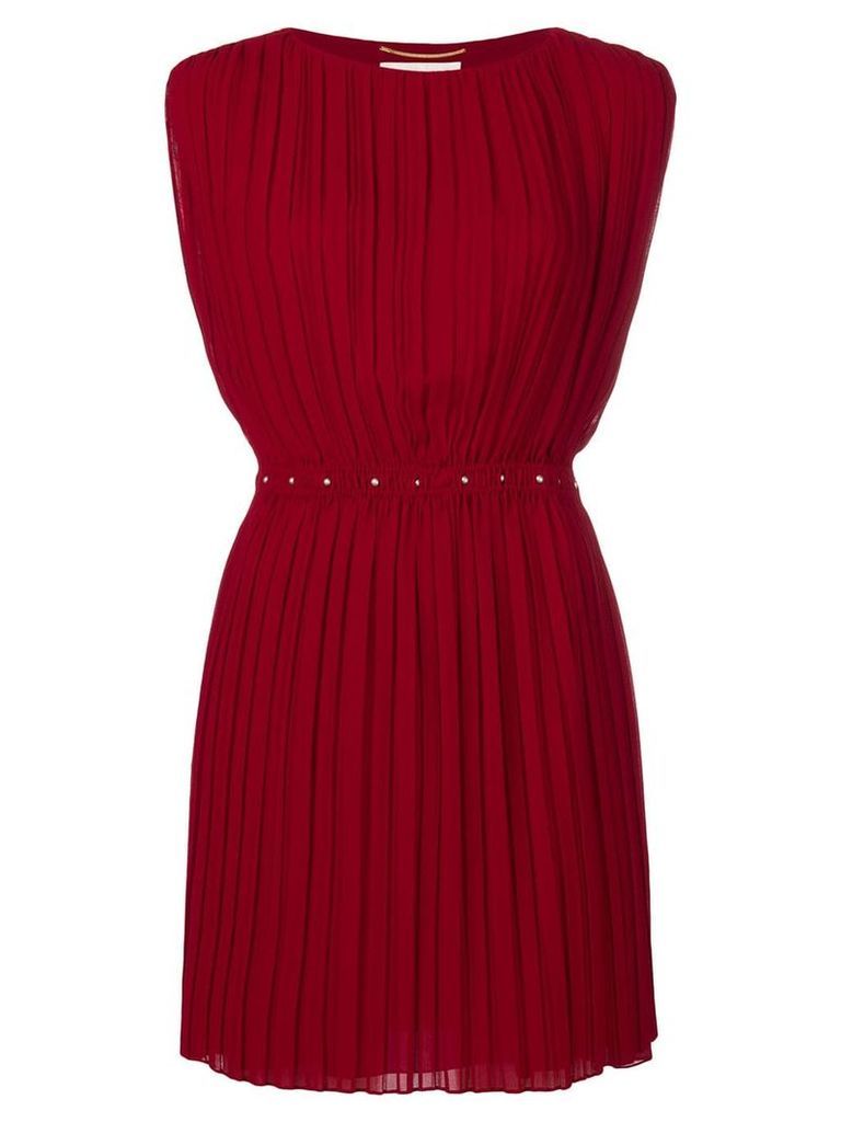 Saint Laurent short pleated dress - Red