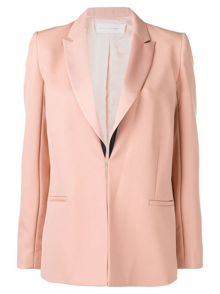 Victoria Victoria Beckham contrast lapel blazer - PINK