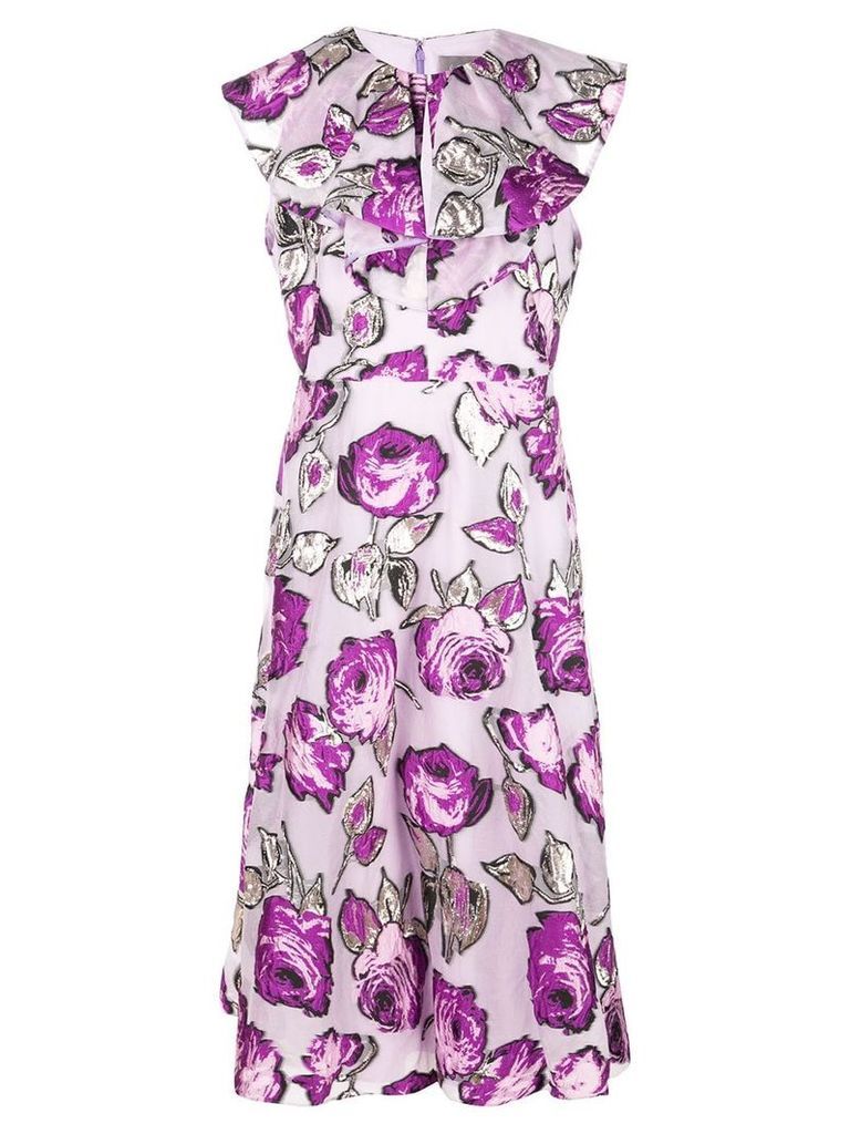 Lela Rose floral print dress - PURPLE