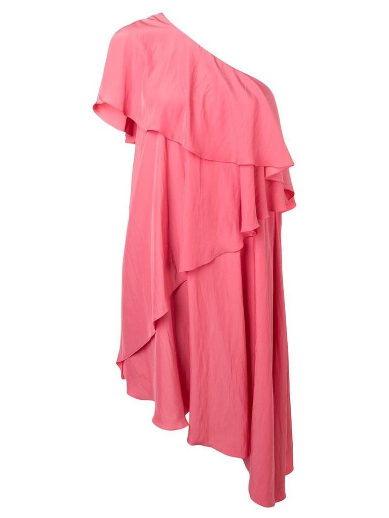 Lanvin ruffled one-shoulder dress - Pink