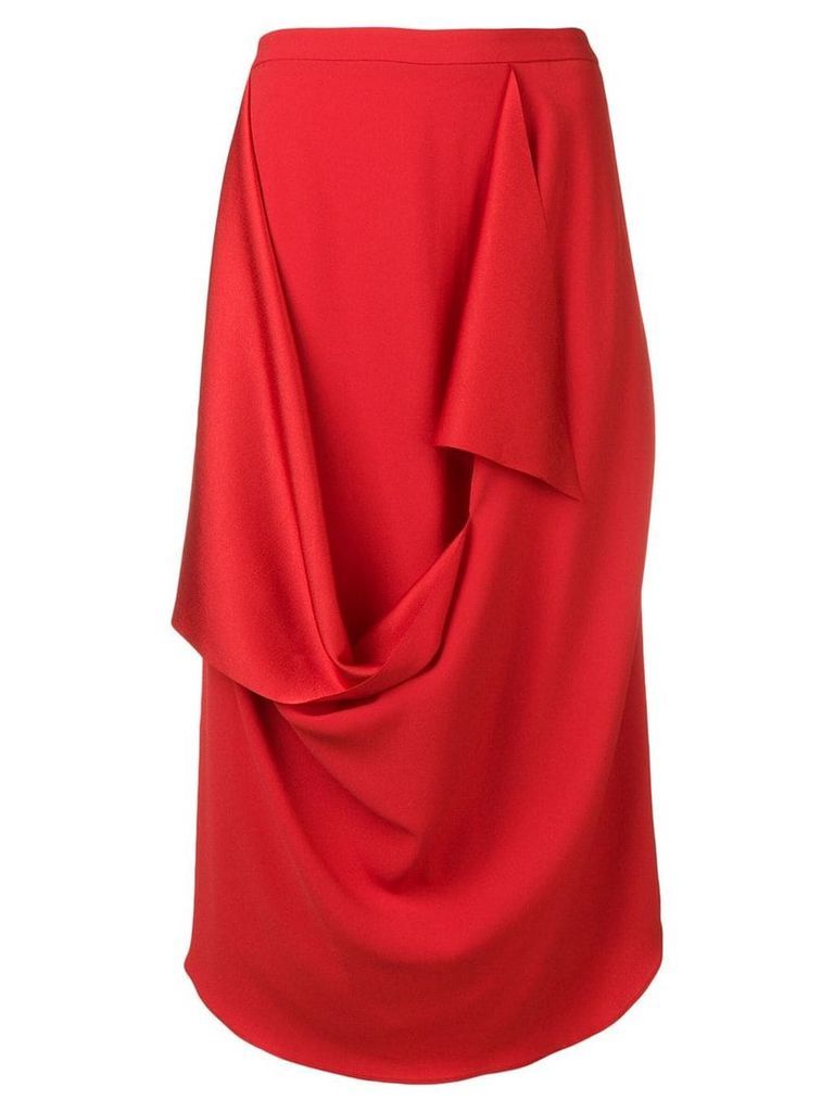Chalayan draped detail skirt - Red