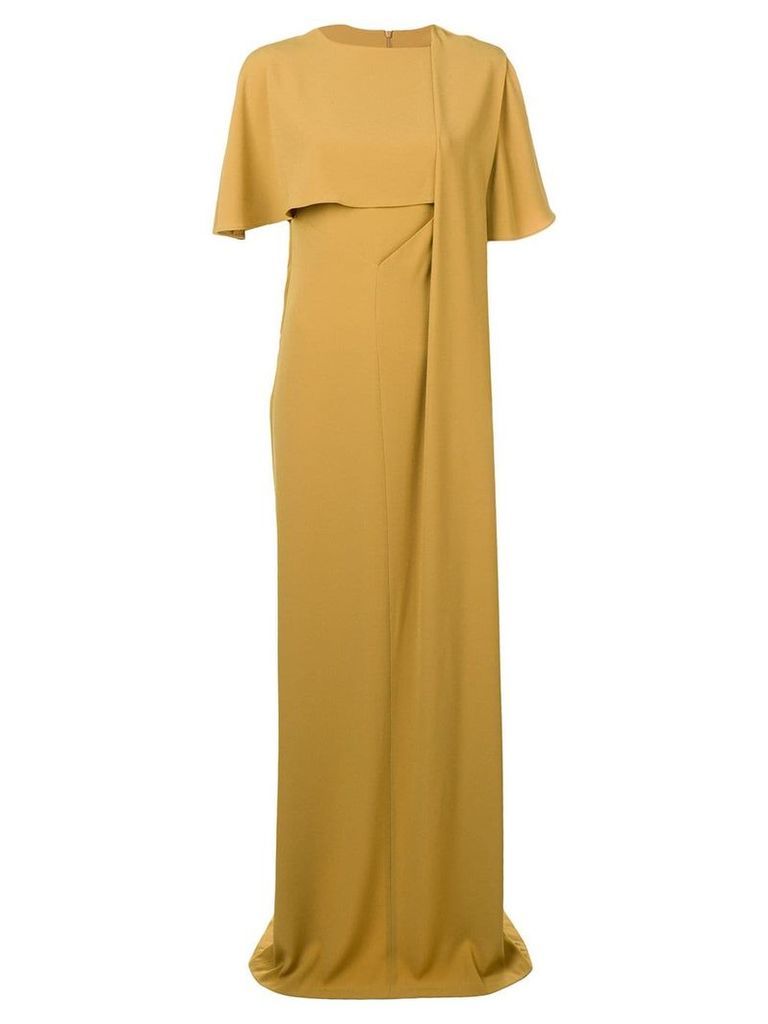 Chalayan long cape dress - GOLD