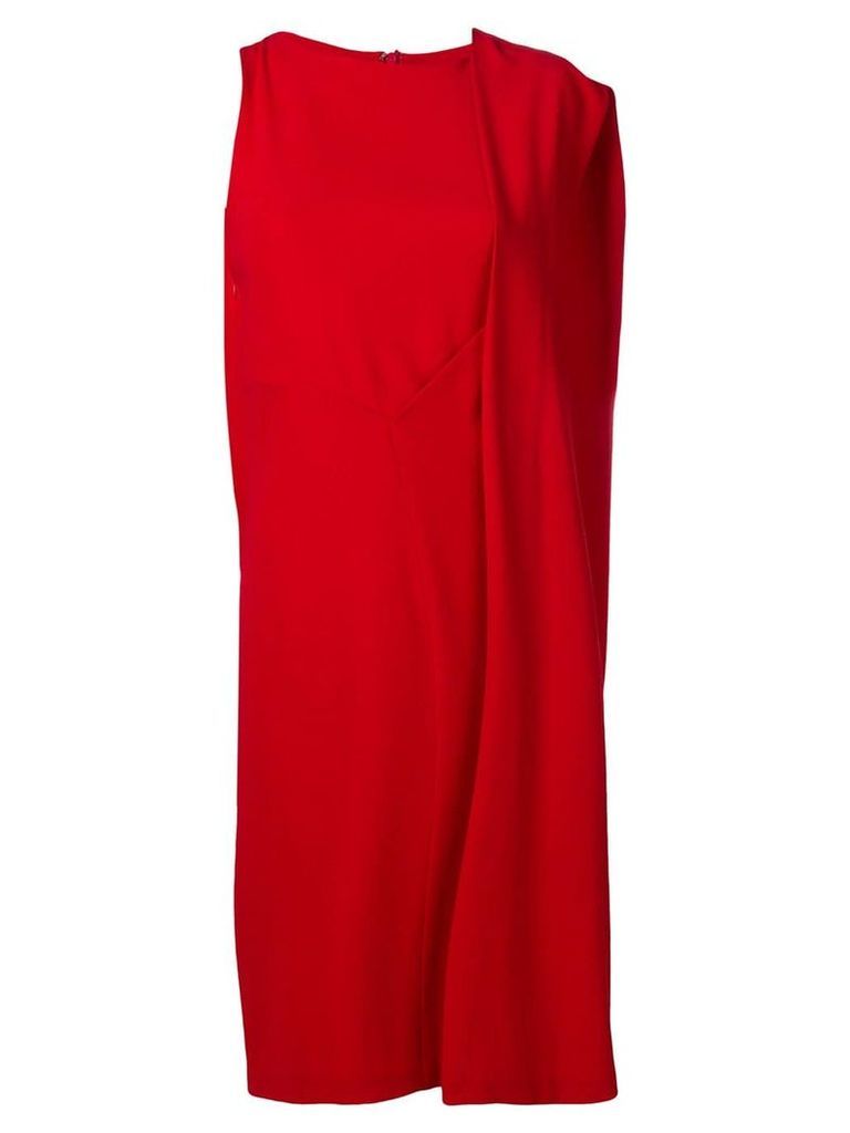 Chalayan draped shoulder dress - Red