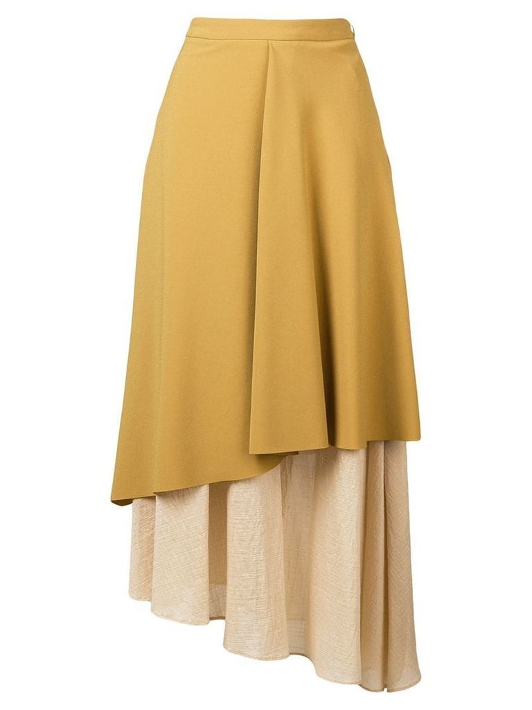 Chalayan layered midi skirt - Yellow