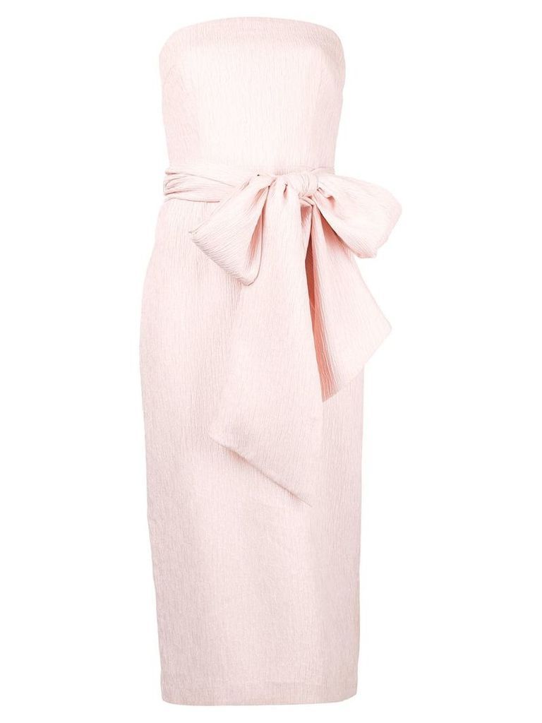 Rebecca Vallance Harlow bow-detail dress - PINK