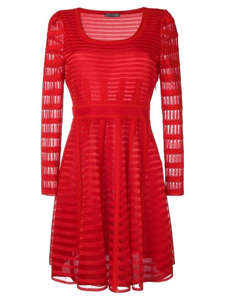 Alexander McQueen short striped dress - Red
