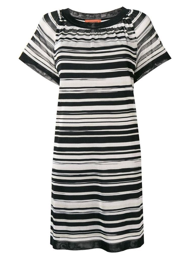 Missoni striped shortsleeved dress - Black