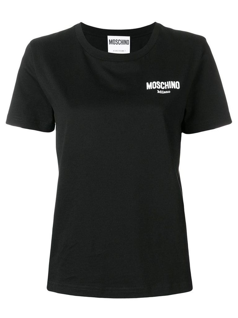 Moschino rubber logo T-shirt - Black