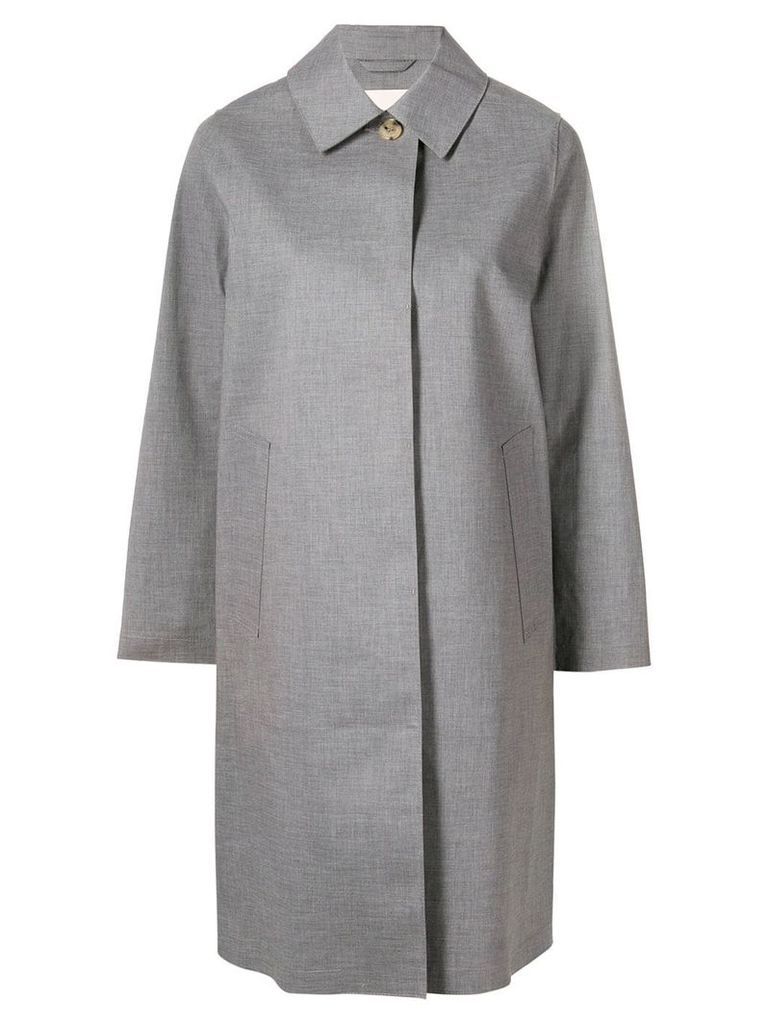 Mackintosh Light Teal Grey Bonded Cotton Coat LR-020