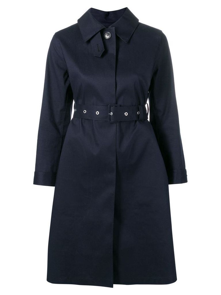 Mackintosh Navy Bonded Cotton Single Breasted Trench Coat LR-061 -