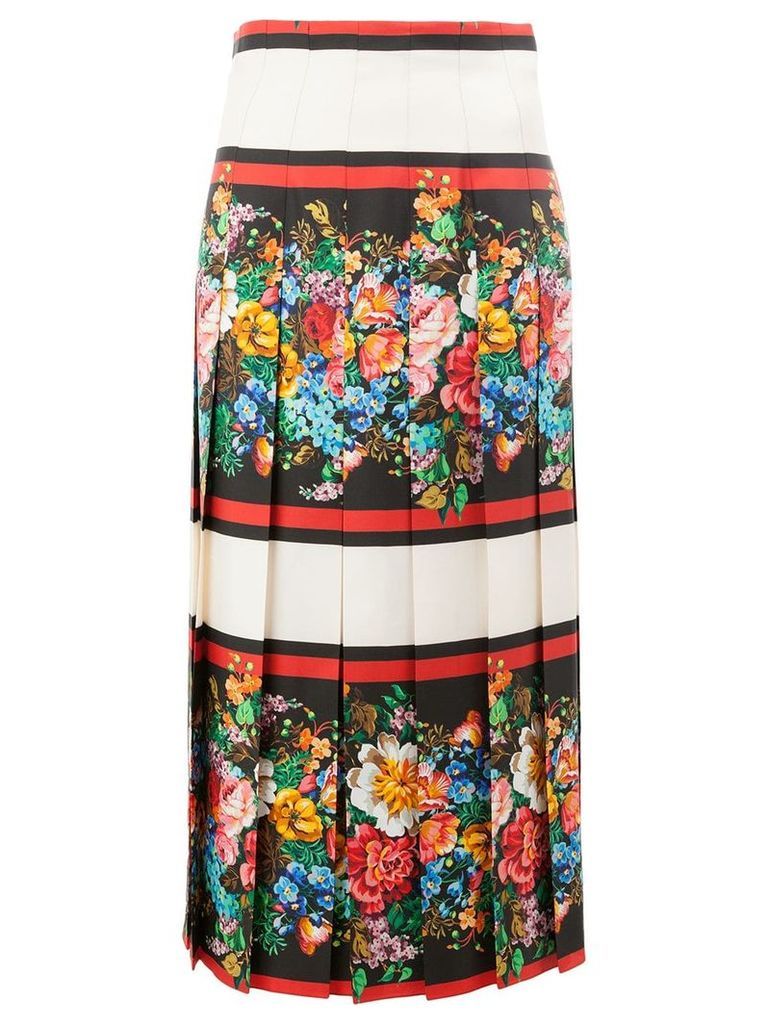 Gucci floral print pleated skirt - Multicolour