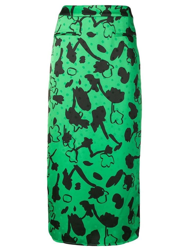 Rejina Pyo printed straight skirt - Green