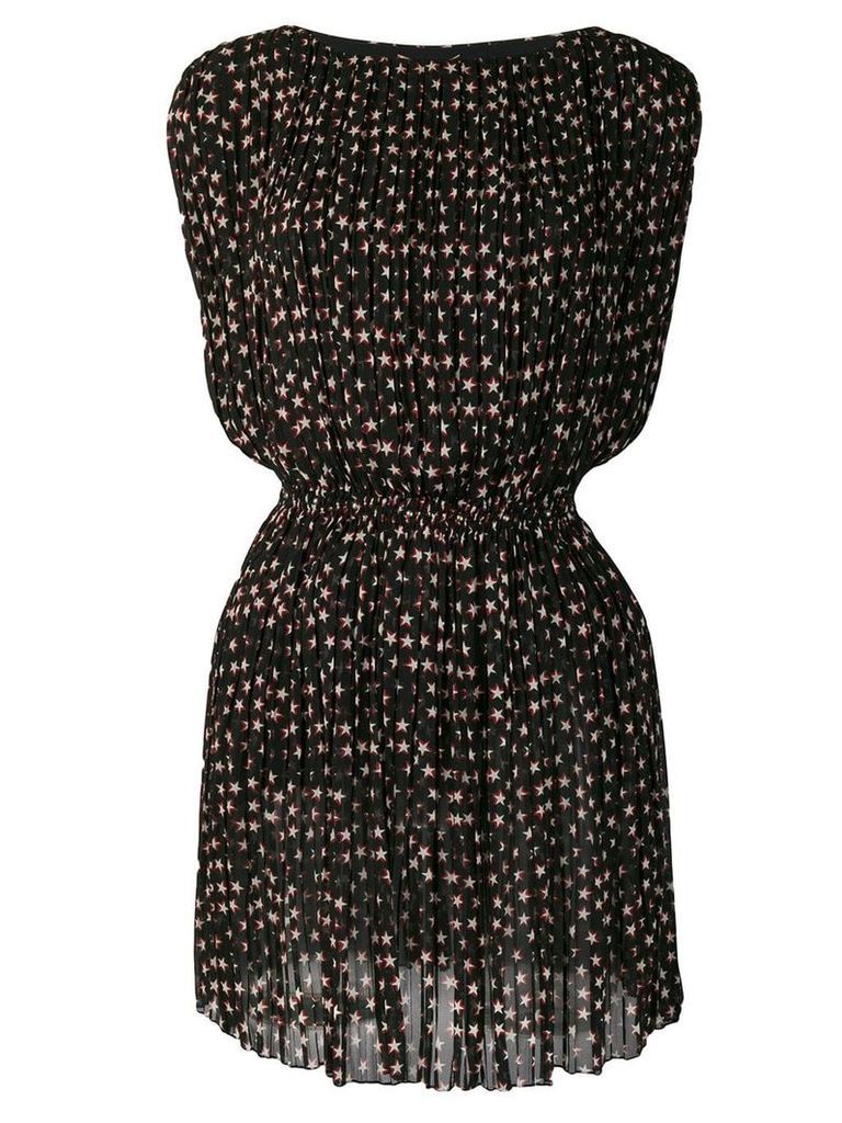 Saint Laurent star print fitted dress - Black